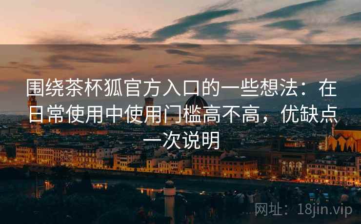 围绕茶杯狐官方入口的一些想法：在日常使用中使用门槛高不高，优缺点一次说明