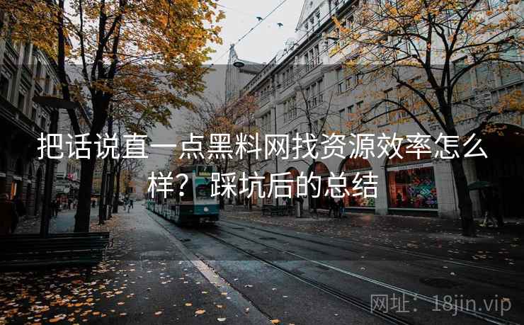 把话说直一点黑料网找资源效率怎么样？ 踩坑后的总结
