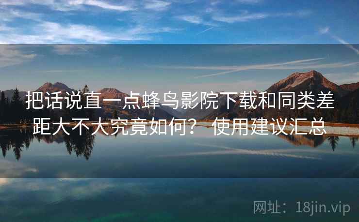 把话说直一点蜂鸟影院下载和同类差距大不大究竟如何？ 使用建议汇总