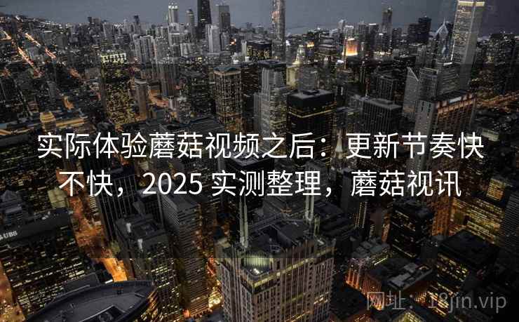 实际体验蘑菇视频之后：更新节奏快不快，2025 实测整理，蘑菇视讯
