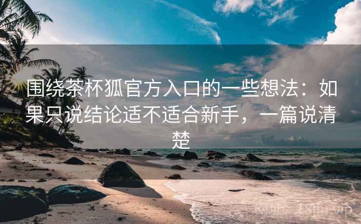 围绕茶杯狐官方入口的一些想法：如果只说结论适不适合新手，一篇说清楚