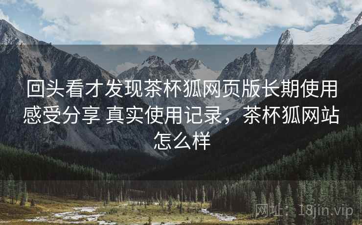 回头看才发现茶杯狐网页版长期使用感受分享 真实使用记录，茶杯狐网站怎么样